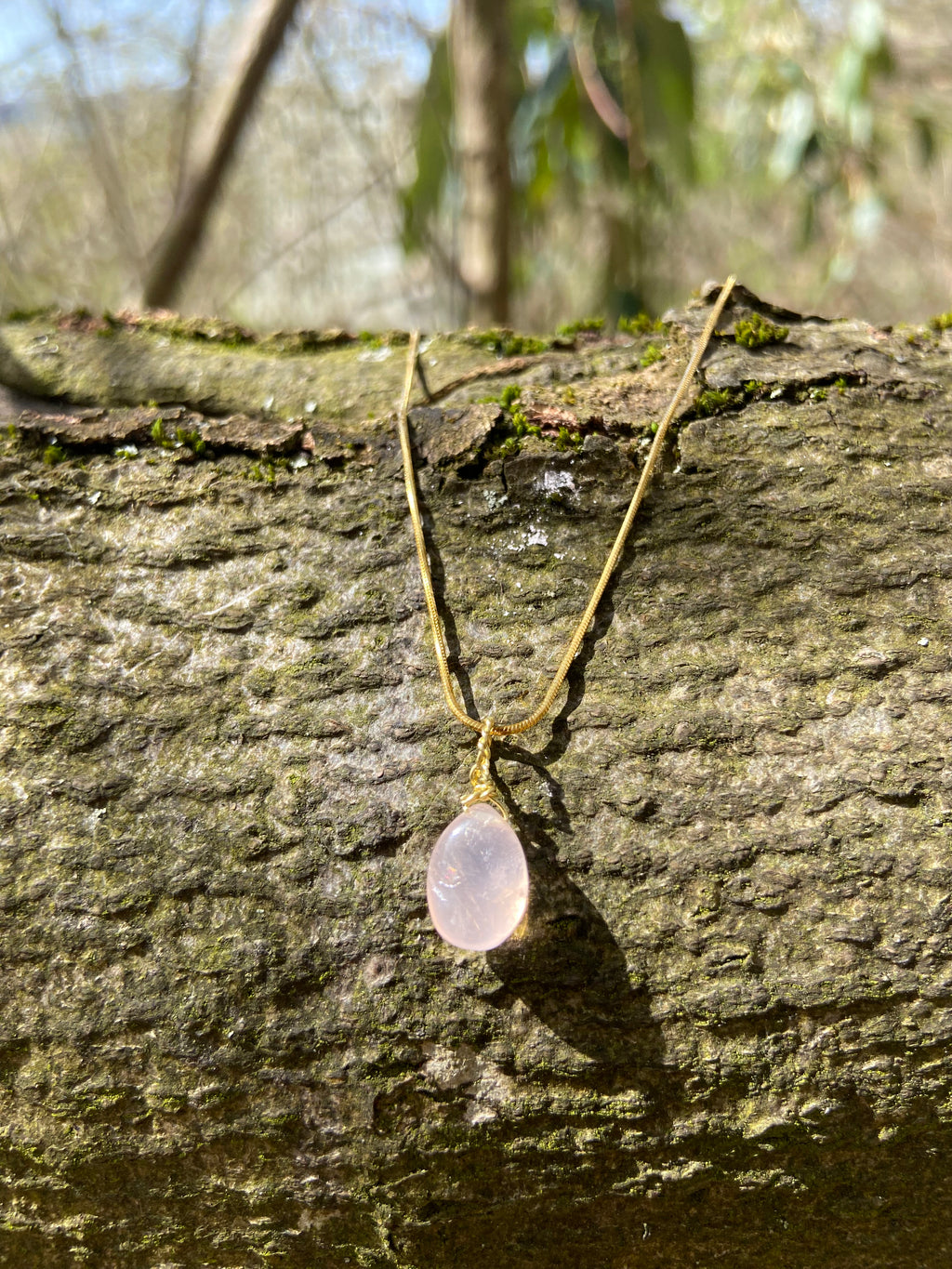 Rosenquarz Kette – Liebe & Harmonie