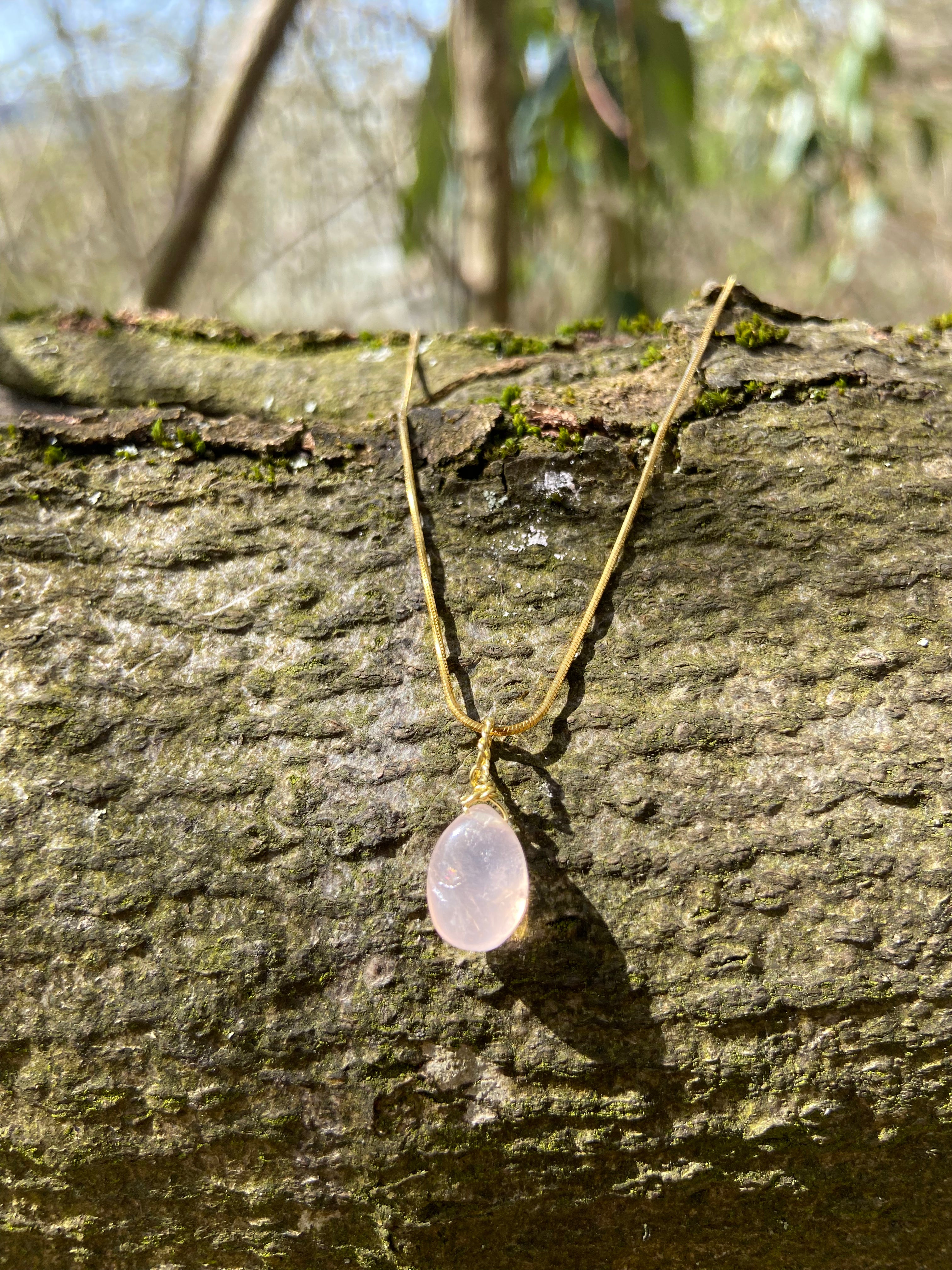 Rosenquarz Kette – Liebe & Harmonie