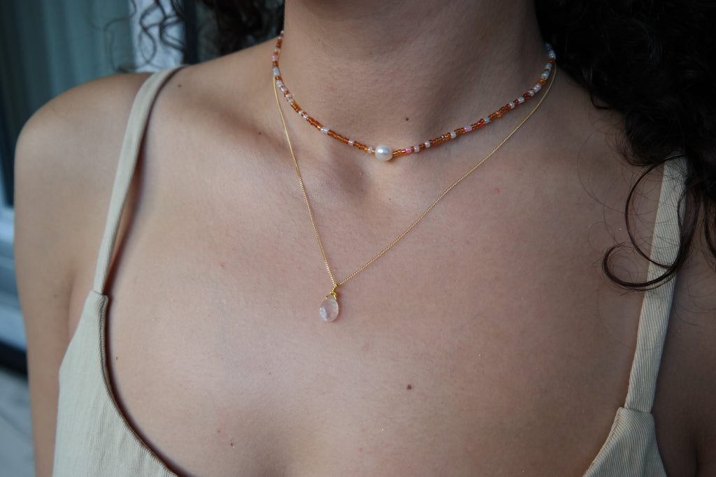 Rosenquarz Kette – Liebe & Harmonie