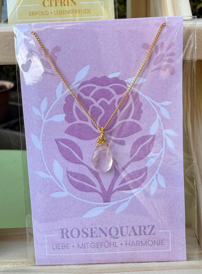 Rosenquarz Kette – Liebe & Harmonie